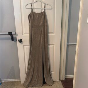 New Gold Elegant Sparkly Prom Dress